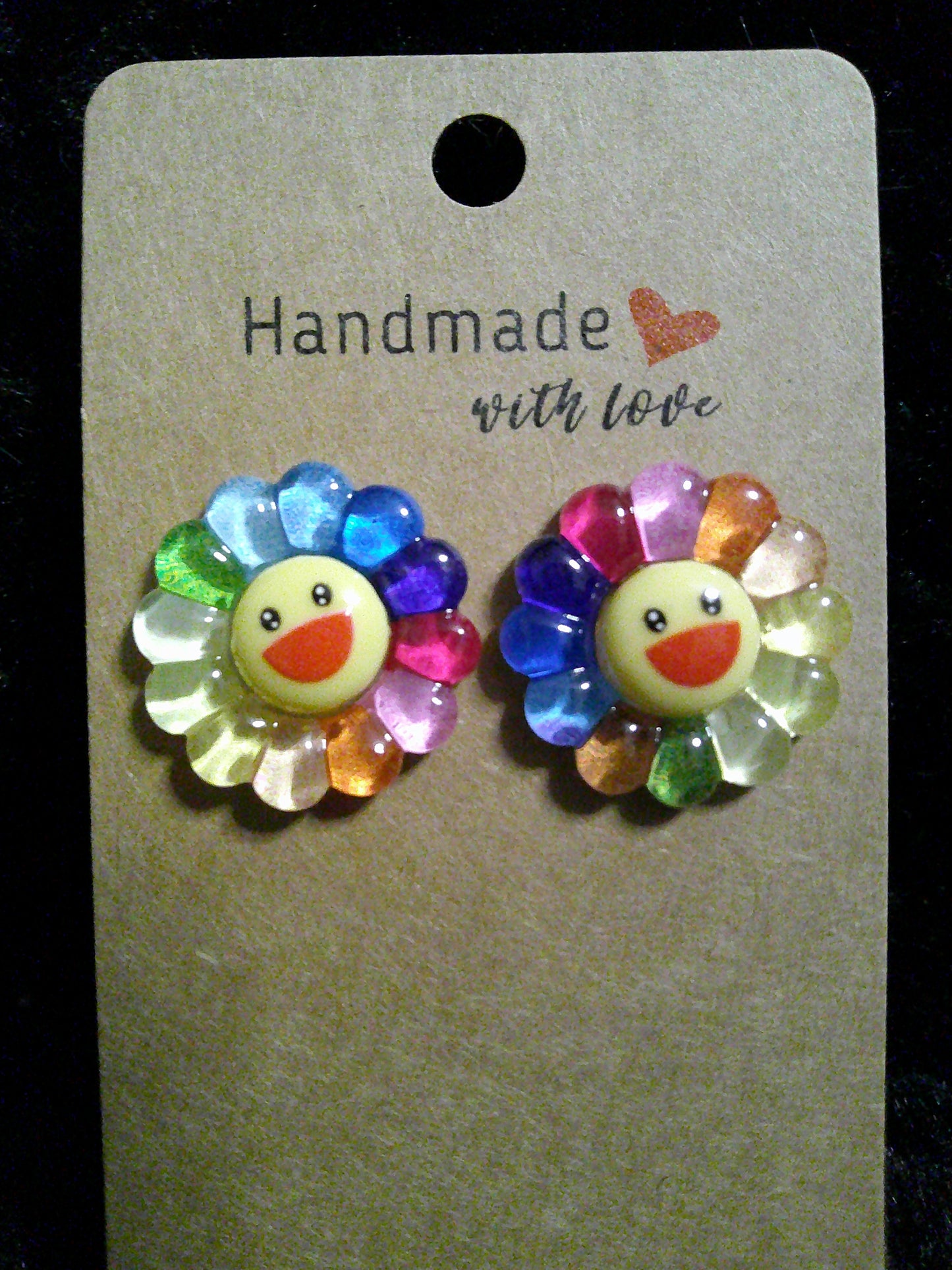 rainbow smiley flowers