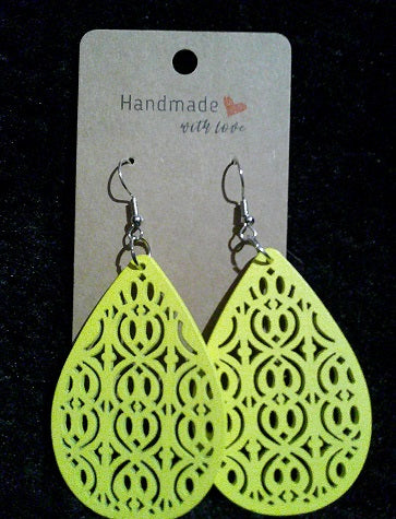 Boho teardrop yellow