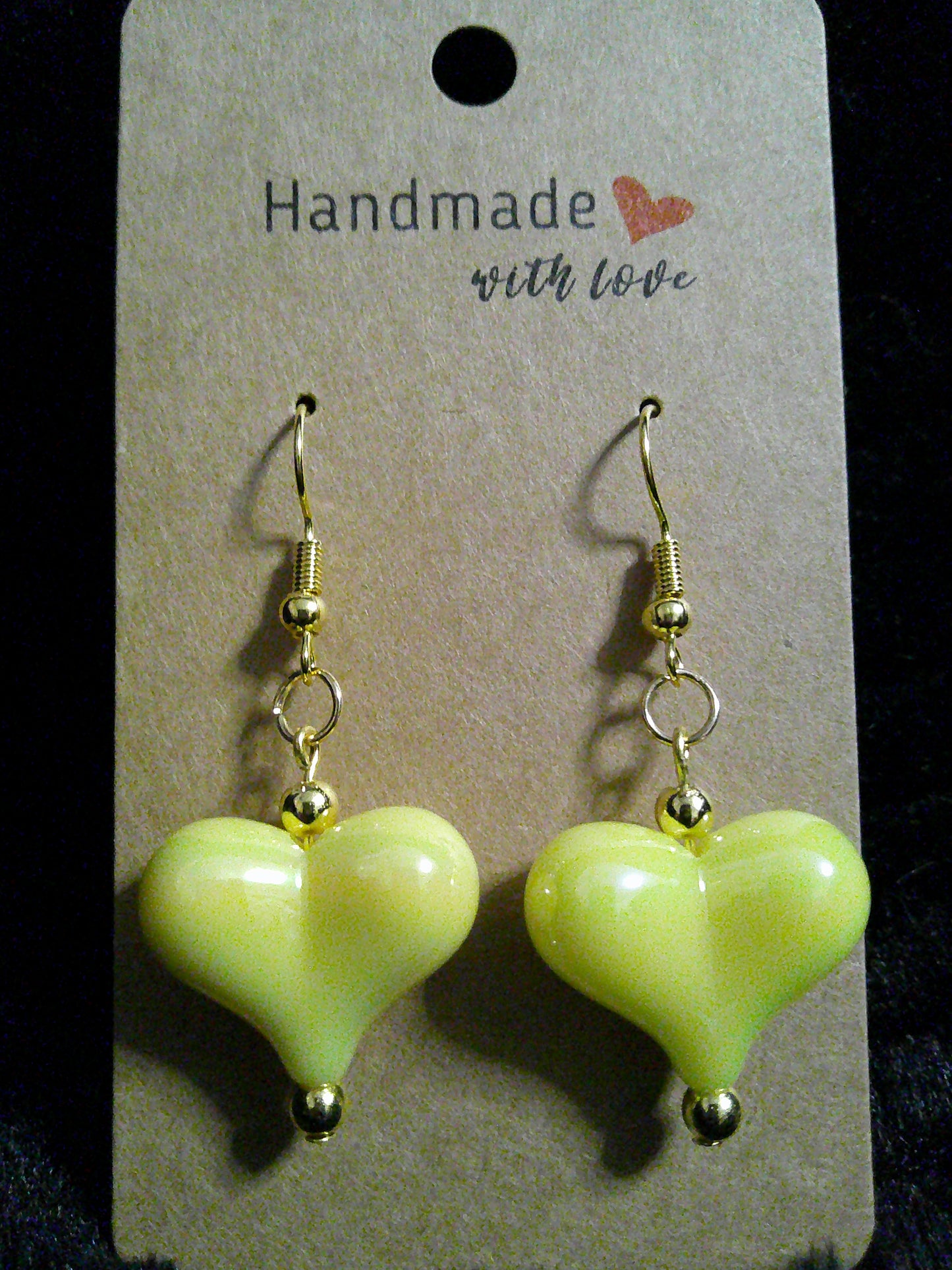 Yellow bead heart