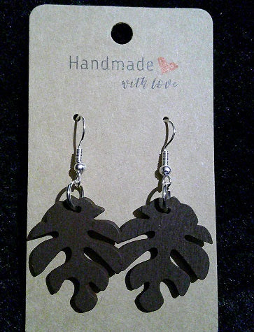 Boho dark brown leaf