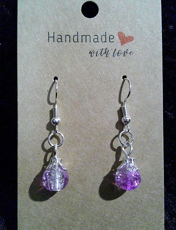 Dark purple/clear drop