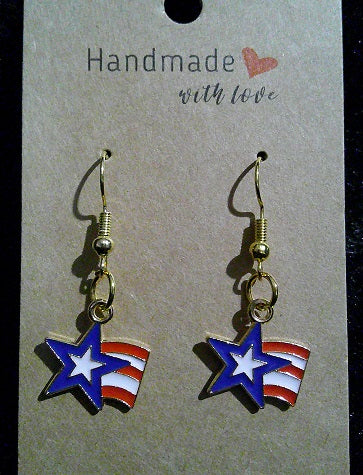 American flag shooting star
