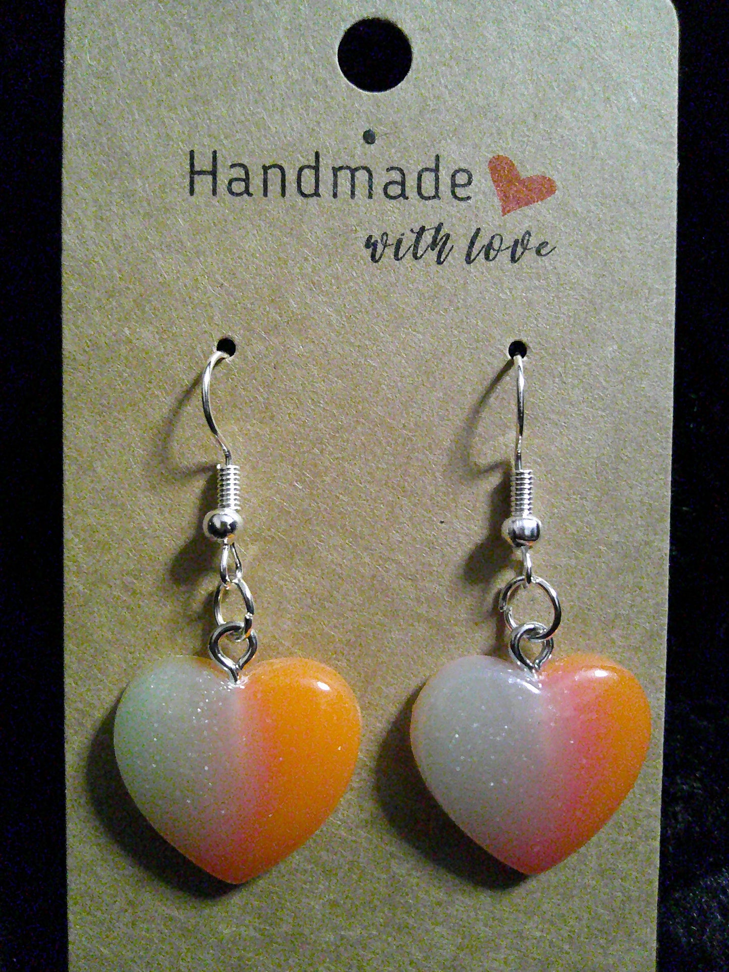 green/orange ombre heart