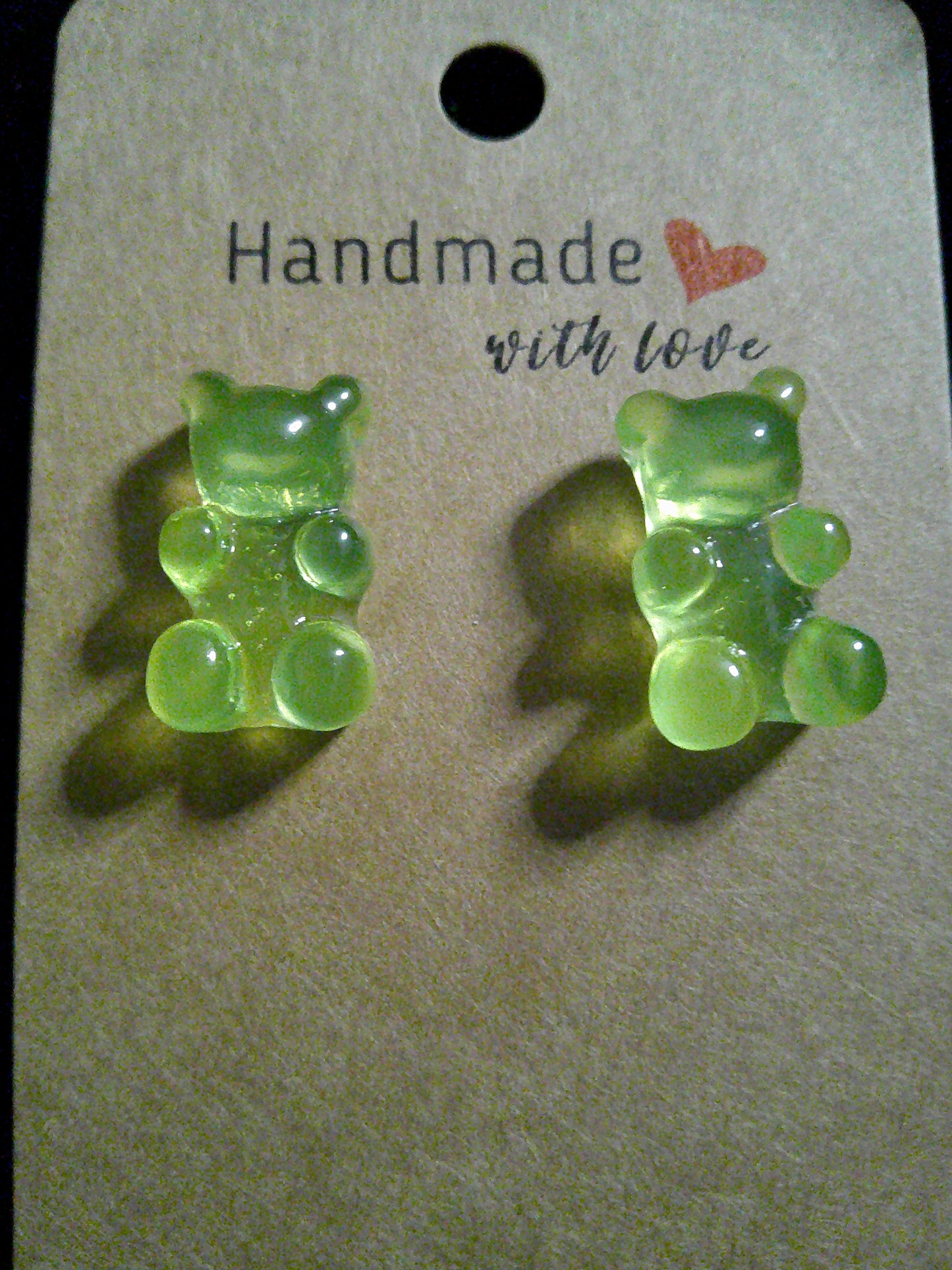 Lime green gummy bear