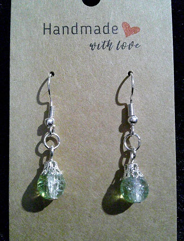 Lime green/clear drop