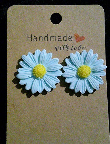 light blue sunflowers