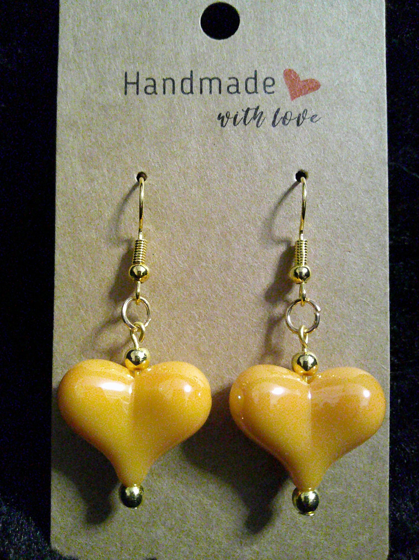 Orange bead heart