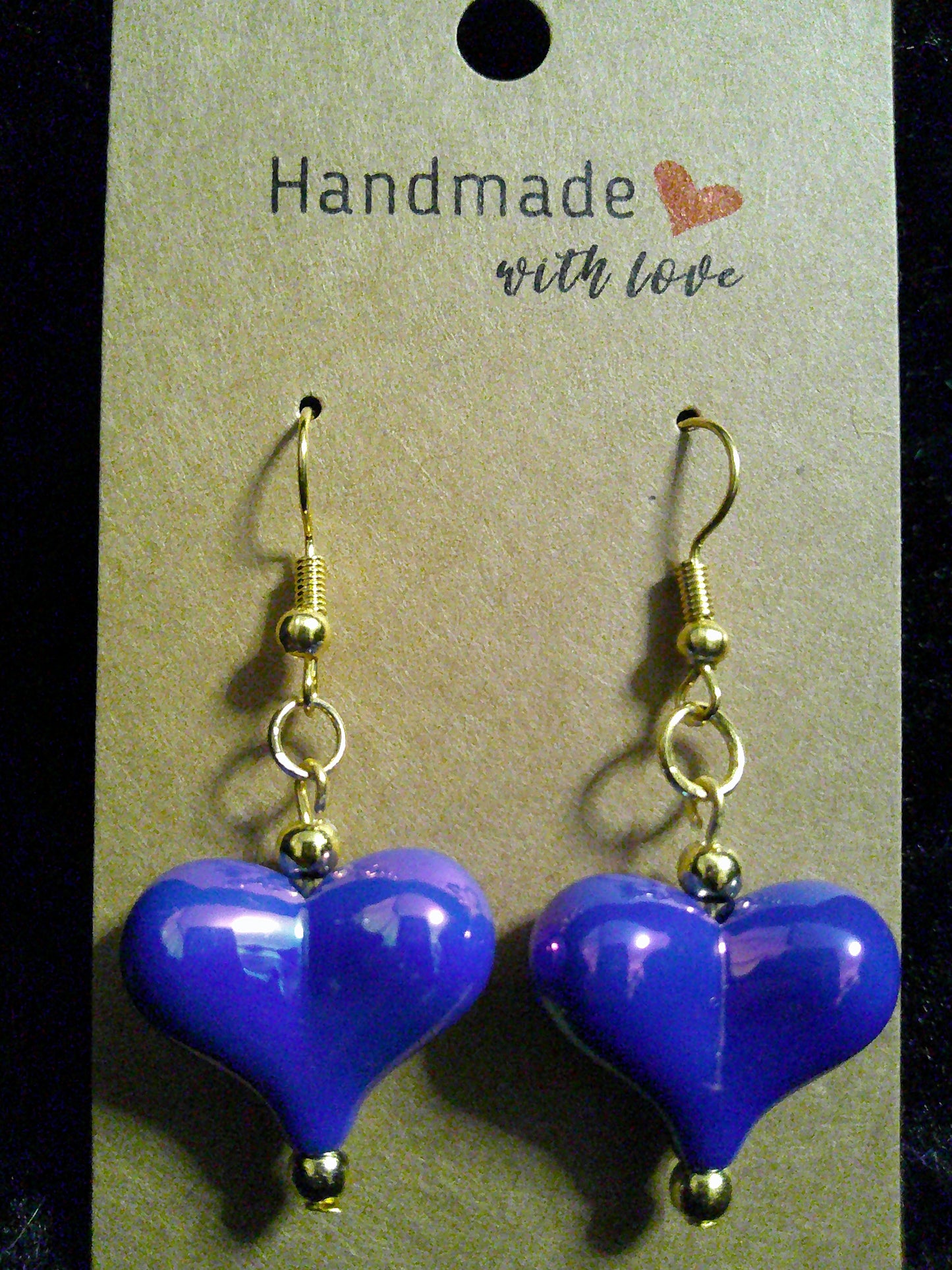 Royal blue bead heart