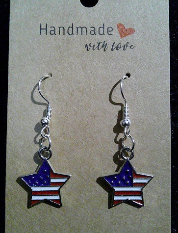 Silver American flag stars