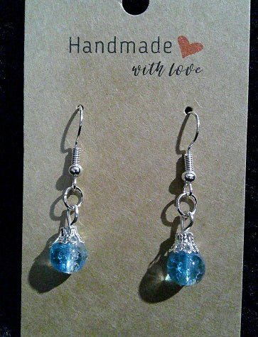 Turquoise/clear drop