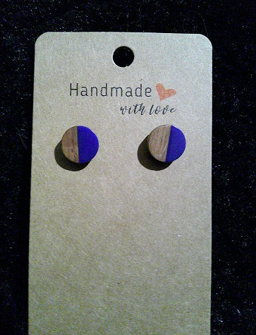 wood grain/royal blue