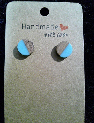 wood grain/turquoise